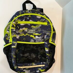 Eddie Bauer blue green backpack unisex hiking or academia use USED